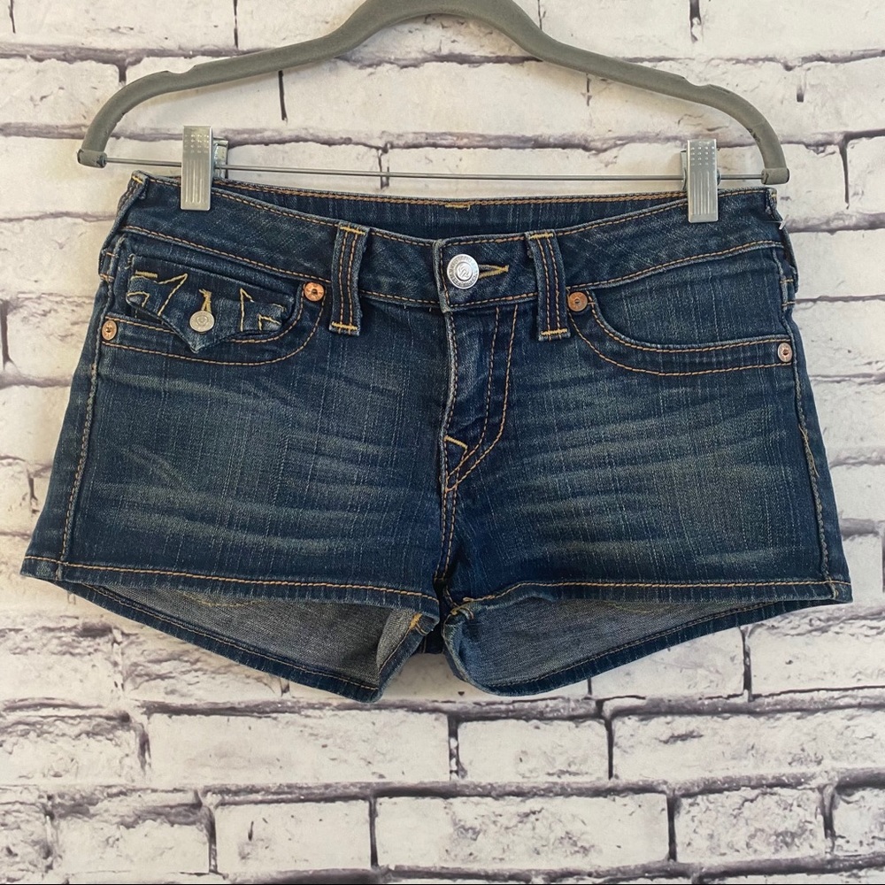 True Religion Josie Dark Denim Jean Short